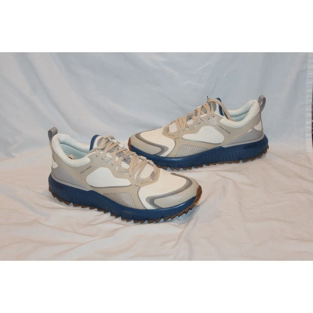 Cole Haan Zerogrand Overtake II Men’s Golf Shoe Ivory Blue NEW SZ 12